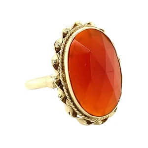New Gouden ring met carneool 14 krt Ringen Met Edelsteen