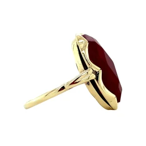 Clearance Gouden ring met carneool 14 krt Ringen Met Edelsteen