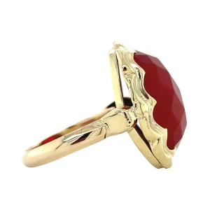 Discount Gouden ring met carneool 14 krt Ringen Met Edelsteen