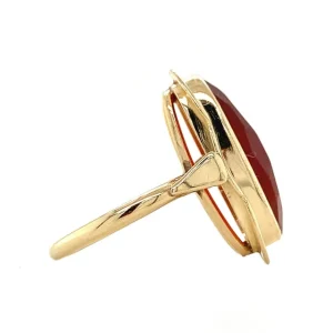 Best Gouden ring met carneool 14 krt Ringen Met Edelsteen