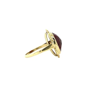 New Gouden ring met carneool 14 krt Ringen Met Edelsteen