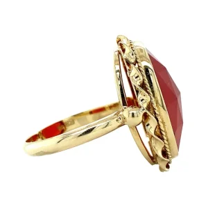New Gouden ring met carneool 14 krt Ringen Met Edelsteen