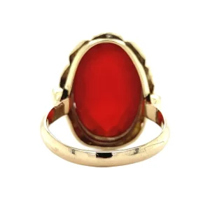 Discount Gouden ring met carneool 14 krt Ringen Met Edelsteen