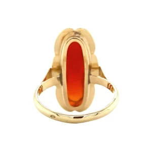 Best Gouden ring met carneool 14 krt Ringen Met Edelsteen
