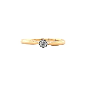New Gouden ring met diamant 14 krt/900 Diamanten Ringen