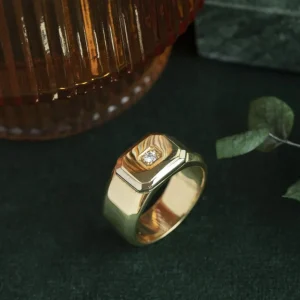 Online Gouden ring met diamant 18 krt Diamanten Ringen