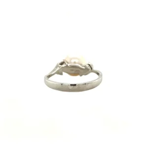 Fashion Gouden ring met diamant en parel 18 krt Gouden Ringen | Diamanten Ringen