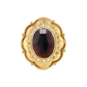 Online Gouden ring met granaat 14 krt Ringen Met Edelsteen