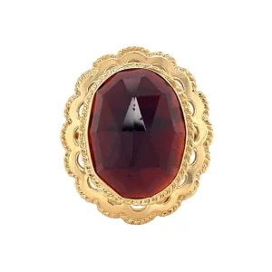 Clearance Gouden ring met granaat 14 krt Ringen Met Edelsteen