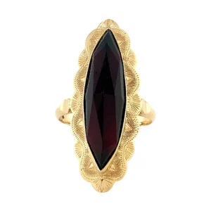 Hot Gouden ring met granaat 14 krt Ringen Met Edelsteen
