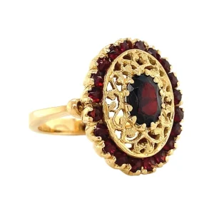 Best Gouden ring met granaat 18 krt Entourage Ring | Ringen Met Edelsteen
