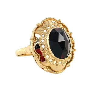 Online Gouden ring met granaat 14 krt Ringen Met Edelsteen