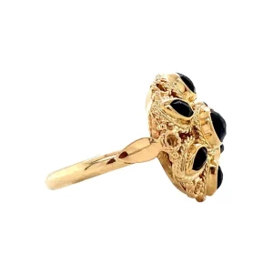 Online Gouden ring met granaat 14 krt Ringen Met Edelsteen
