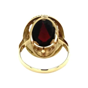 Discount Gouden ring met granaat 14 krt Ringen Met Edelsteen