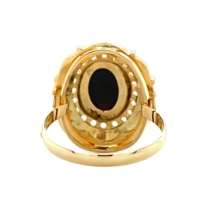 Online Gouden ring met granaat 14 krt Ringen Met Edelsteen