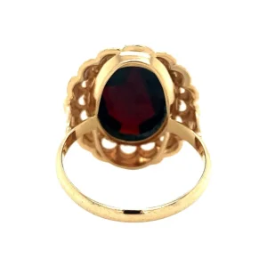 Clearance Gouden ring met granaat 14 krt Ringen Met Edelsteen