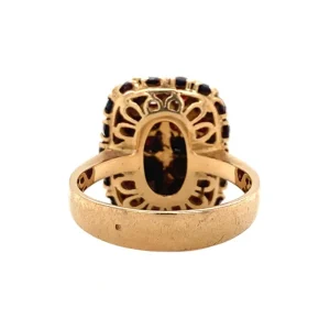 Hot Gouden ring met granaat 18 krt Ringen Met Edelsteen
