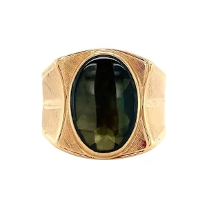 Clearance Gouden ring met groene spinel 14 krt Ringen Met Edelsteen