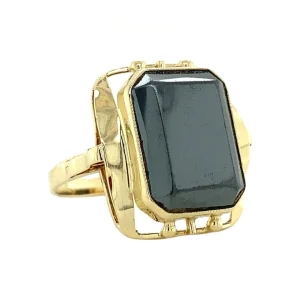 New Gouden ring met hematiet 14 krt Ringen Met Edelsteen