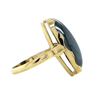 Outlet Gouden ring met hematiet 14 krt Ringen Met Edelsteen