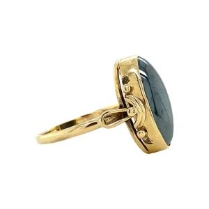 Outlet Gouden ring met hematiet 14 krt Ringen Met Edelsteen