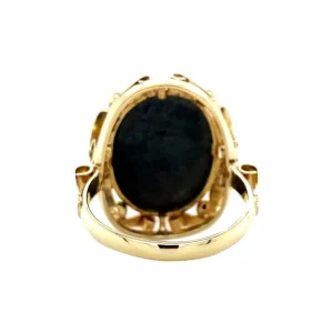 Hot Gouden ring met hematiet 14 krt Ringen Met Edelsteen