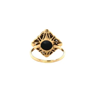 Outlet Gouden ring met hematiet 14 krt Ringen Met Edelsteen