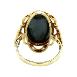 Hot Gouden ring met hematiet 14 krt Ringen Met Edelsteen