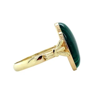 Best Gouden ring met malachiet 14 krt Ringen Met Edelsteen