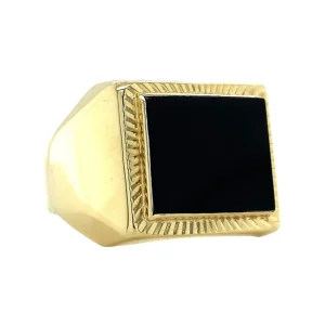 Clearance Gouden ring met onyx 14 krt Ringen Met Edelsteen