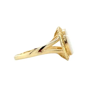 Best Gouden ring met opaal 14 krt Ringen Met Edelsteen