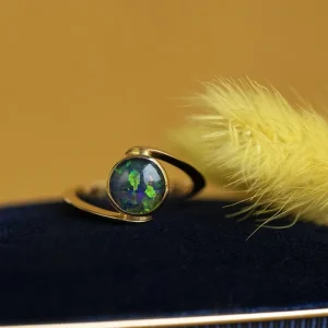 Discount Gouden ring met opaal triplet 18 krt Ringen Met Edelsteen