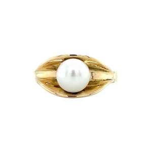 Sale Gouden ring met parel 14 krt Ringen Met Edelsteen