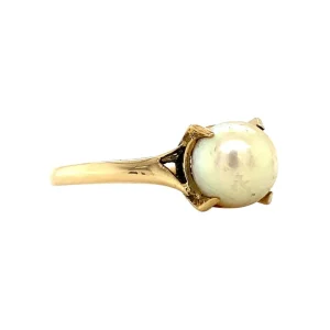 Outlet Gouden ring met parel 18 krt Ringen Met Edelsteen