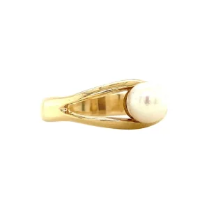 Discount Gouden ring met parel 14 krt Ringen Met Edelsteen