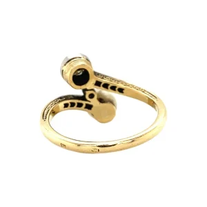 Online Gouden ring met parel en diamant 18 krt Diamanten Ringen | Ringen Met Edelsteen