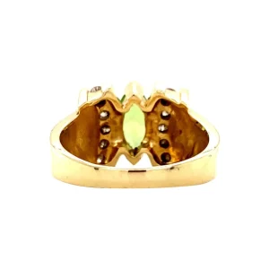 Best Gouden ring met peridoot en diamant 14 krt Diamanten Ringen | Ringen Met Edelsteen