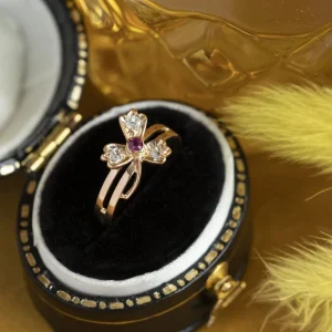Best Gouden ring met robijn en diamant 14 krt Diamanten Ringen | Ringen Met Edelsteen