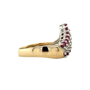 Online Gouden ring met robijn en diamant 14 krt Diamanten Ringen | Ringen Met Edelsteen