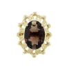 Discount Gouden ring met rookkwarts 14 krt Ringen Met Edelsteen