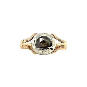 Sale Gouden ring met roosdiamant 18 krt/835 Diamanten Ringen