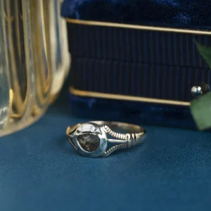 Sale Gouden ring met roosdiamant 18 krt/835 Diamanten Ringen