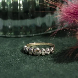 New Gouden ring met roosdiamant 14 krt/925 Diamanten Ringen