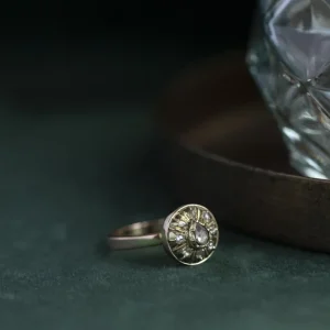 Clearance Gouden ring met roosdiamant 14 krt Diamanten Ringen