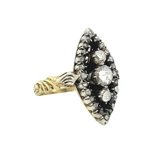 Sale Gouden ring met roosdiamant 14 krt/925 Diamanten Ringen