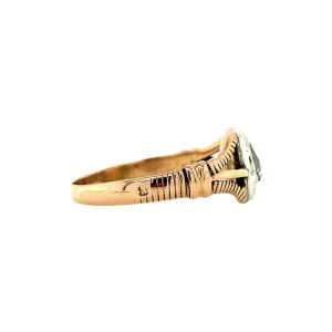 Sale Gouden ring met roosdiamant 18 krt/835 Diamanten Ringen