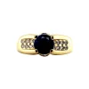 New Gouden ring met saffier en zirkonia 14 krt Ringen Met Edelsteen