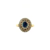 Sale Gouden ring met saffier en diamant 18 krt Diamanten Ringen | Ringen Met Edelsteen