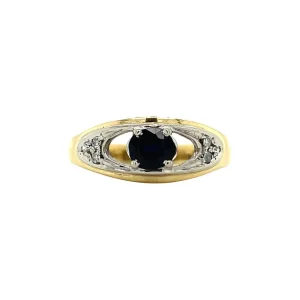 Online Gouden ring met saffier en diamant 18 krt Ringen Met Edelsteen | Diamanten Ringen