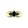 Online Gouden ring met saffier en diamant 14 krt Diamanten Ringen | Ringen Met Edelsteen